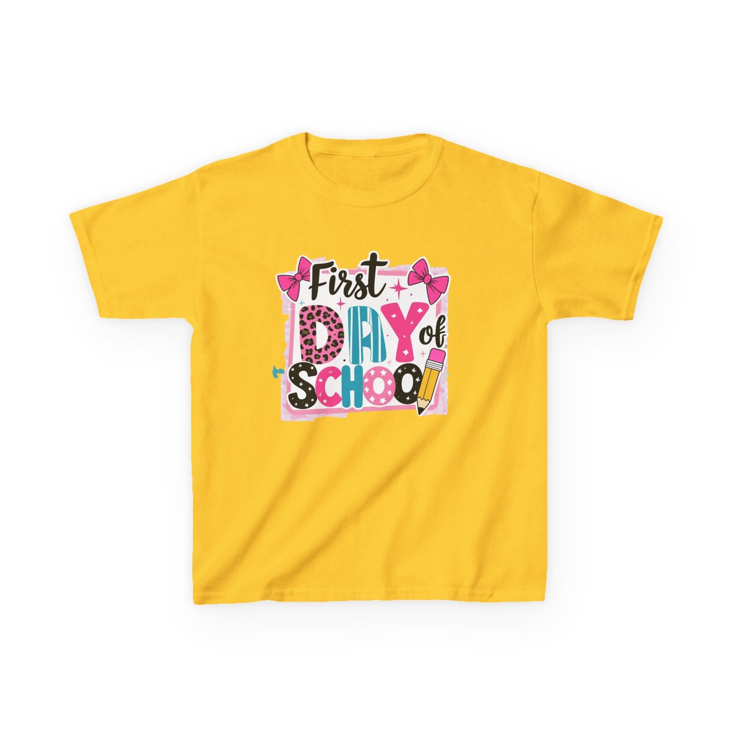 Kids First Day of School Tee, Back to School T-Shirt, Youth Cotton Shirt, Cute Kids Apparel, Personalized School Outfit