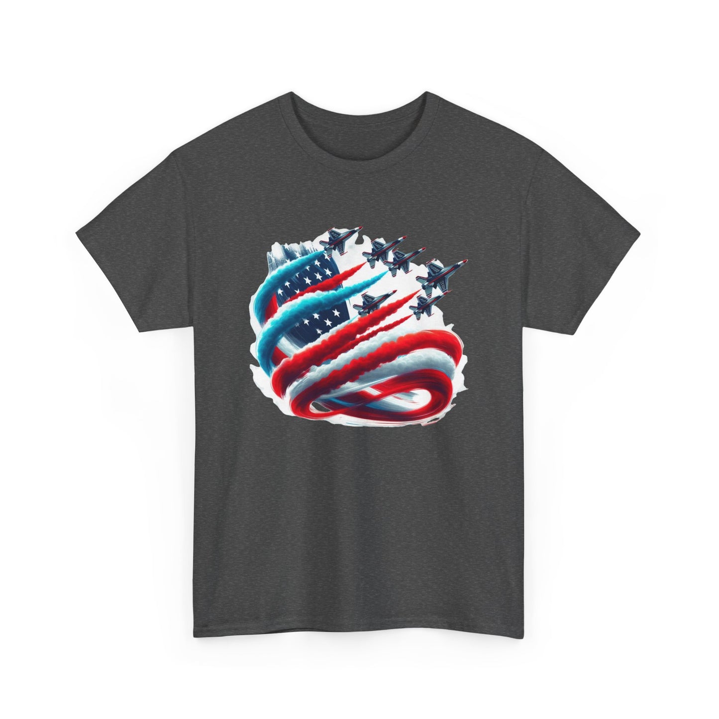 Patriotic Unisex Heavy Cotton Tee - Star-Spangled Americana T-Shirt, Fourth of July, Independence Day, Summer Barbecue