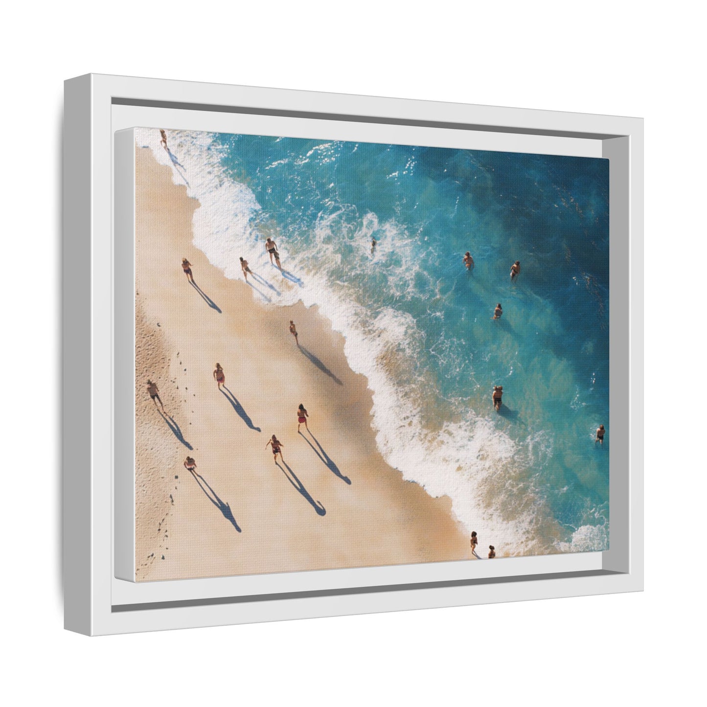 Framed Beach Canvas Print | Coastal Decor, Wall Art, Ocean Photography, Gift for Beach Lovers, Living Room Decor