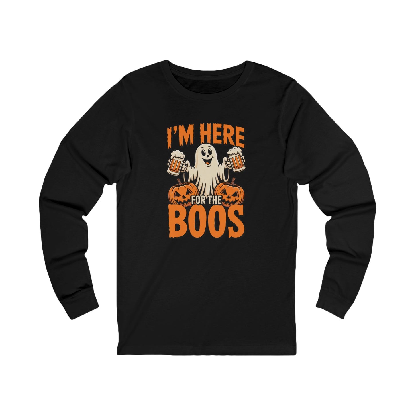 Halloween Unisex Long Sleeve Tee - I'm Here for the Boos