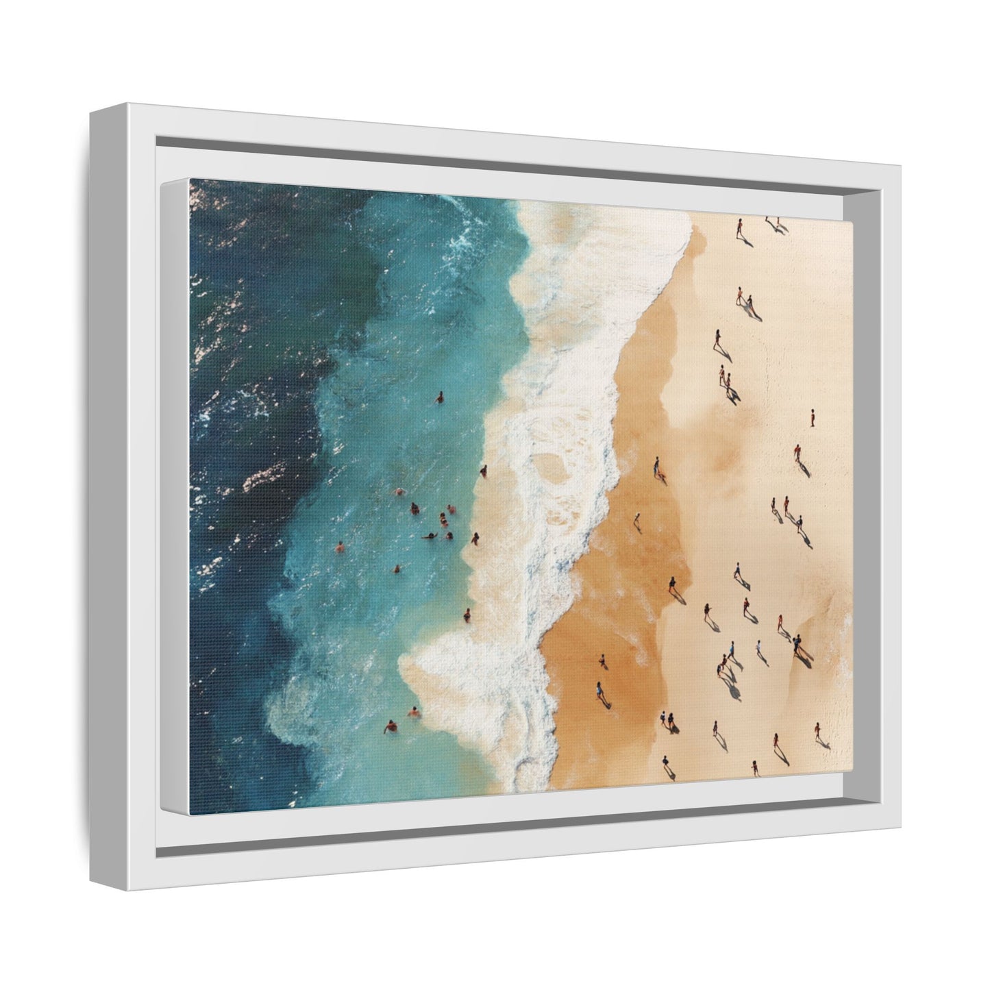 Coastal Serenity Framed Canvas Art, Wall Decor for Beach Lovers, Ocean Photography, Home Decor, Gift for Nature Enthusiasts