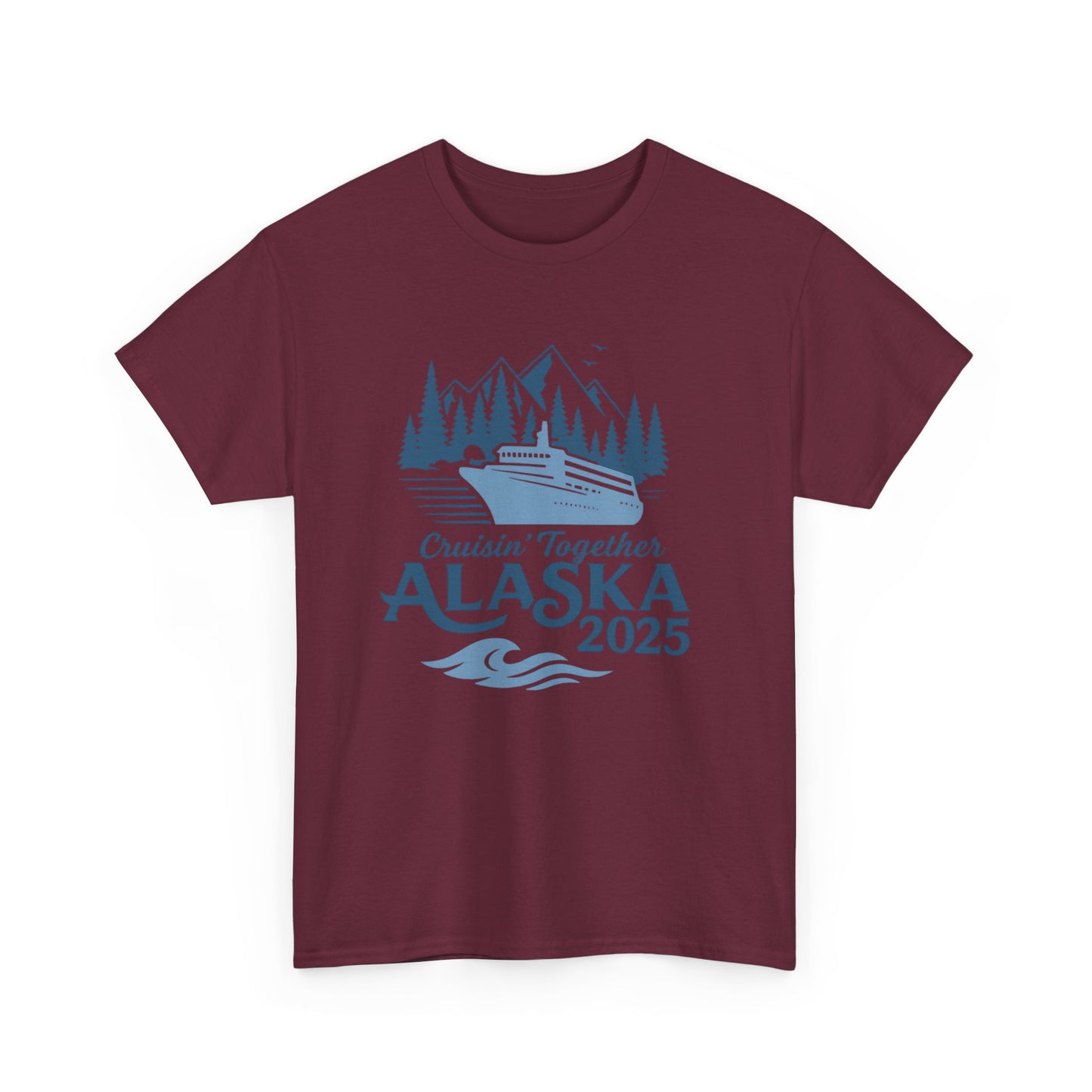 Alaska Adventure Tee, Unisex Travel Shirt, Souvenir Gift, Nature Lover Apparel, Vacation 2025, Cruisin' Together Design