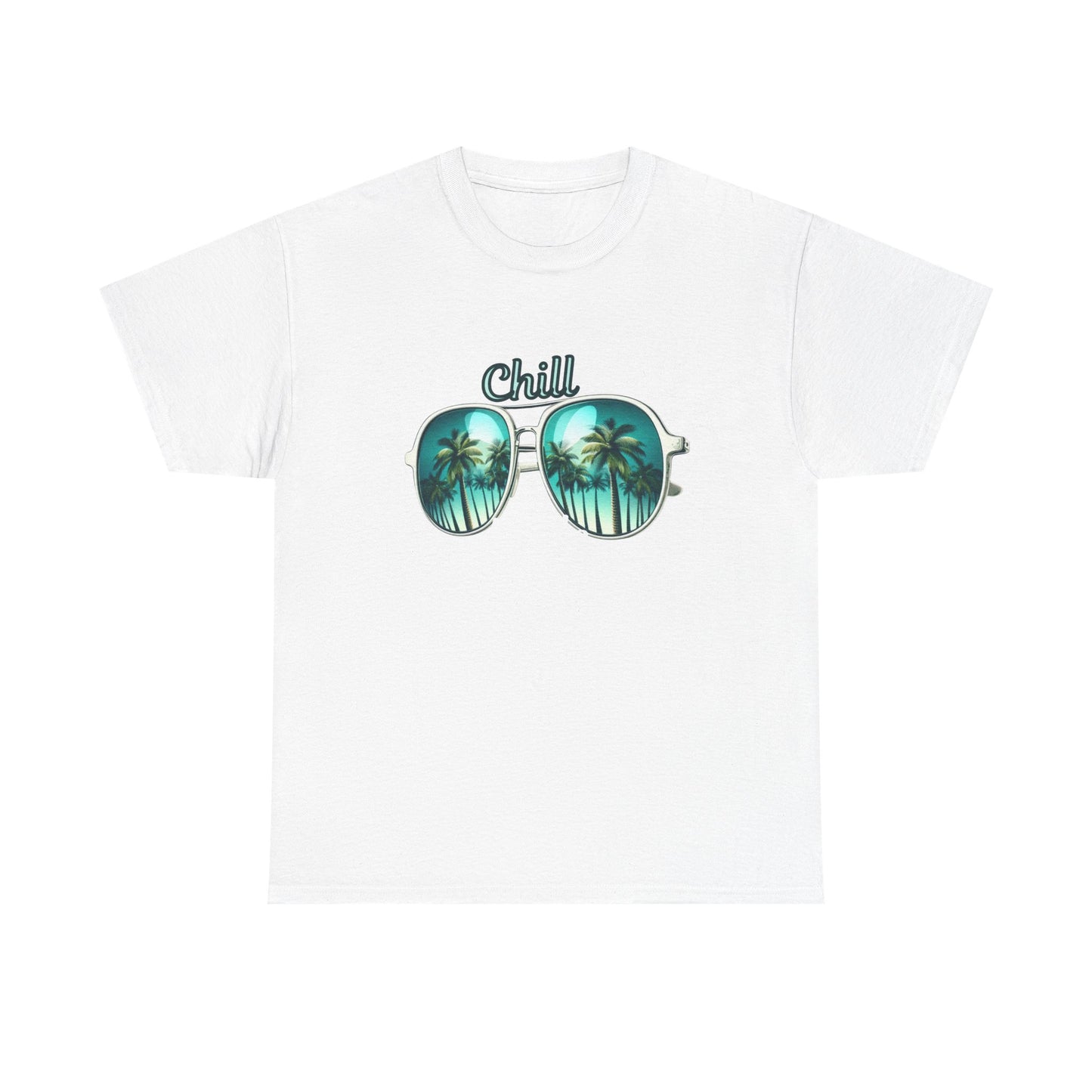 Chill Vibes Unisex Heavy Cotton Tee - Perfect for Beach Days, Summer Concerts, Relaxation, Gift for Friends, Casual Wear, Vacation Style