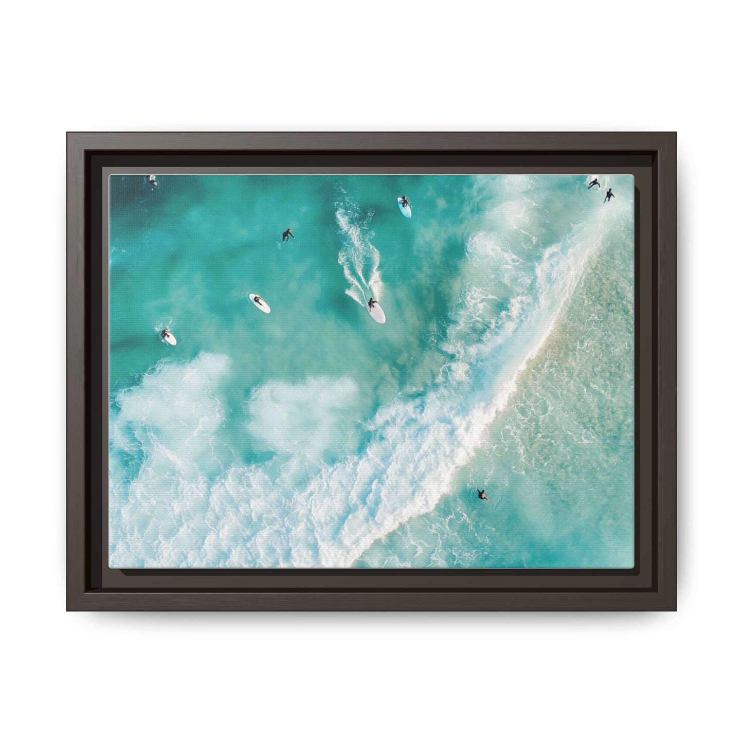 Ocean Wave Art Print, Multi-color Framed Canvas, Home Decor, Beach House Wall Art, Surfer Gift, Ocean Photography