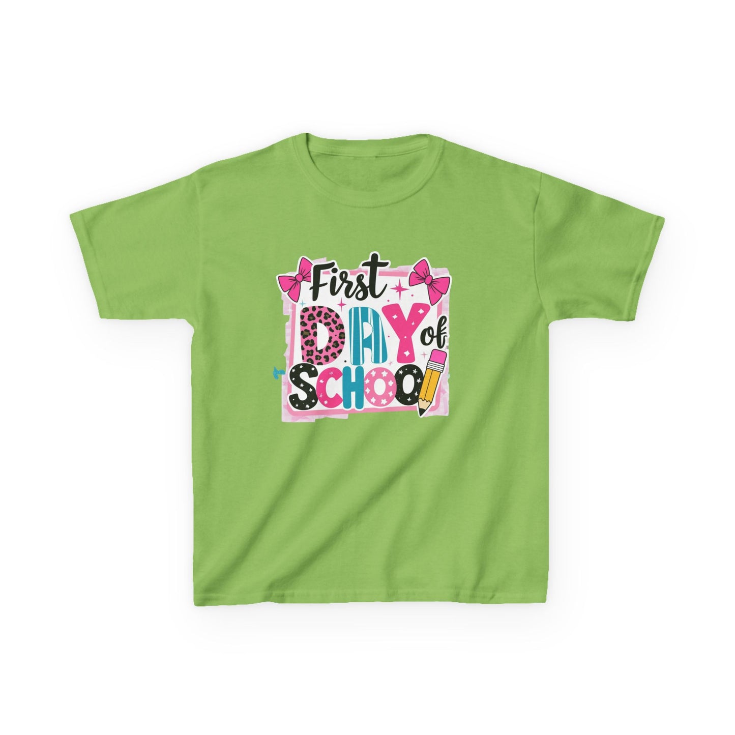 Kids First Day of School Tee, Back to School T-Shirt, Youth Cotton Shirt, Cute Kids Apparel, Personalized School Outfit