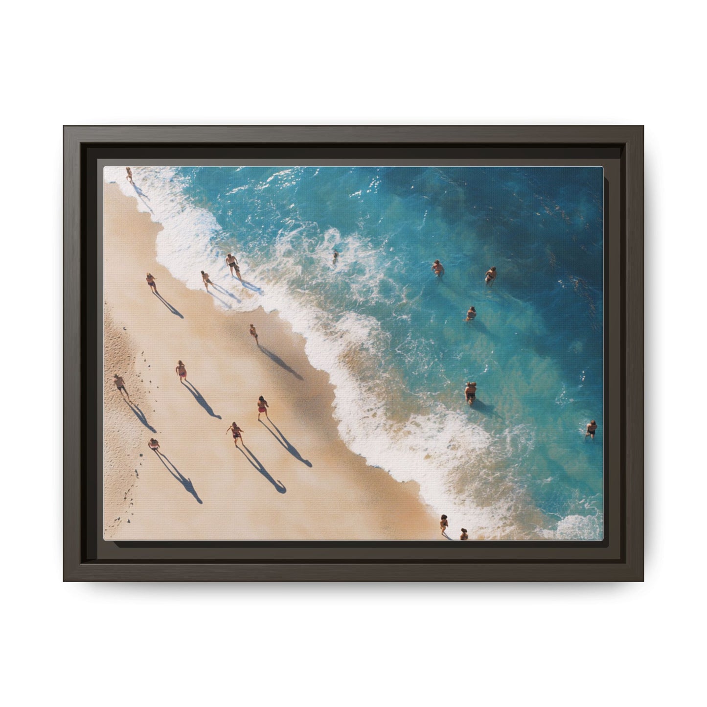 Framed Beach Canvas Print | Coastal Decor, Wall Art, Ocean Photography, Gift for Beach Lovers, Living Room Decor