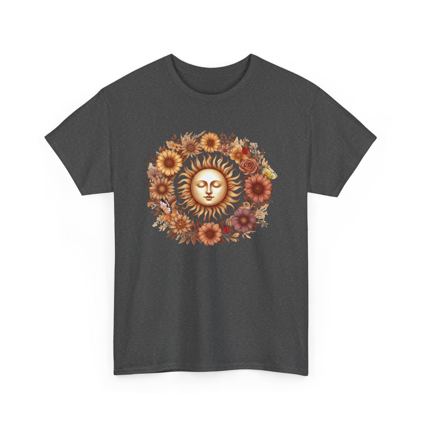 Sunflower Sun Graphic Tee | Vintage Floral Shirt, Casual Wear, Gift for Nature Lovers, Summer Fashion, Boho Style