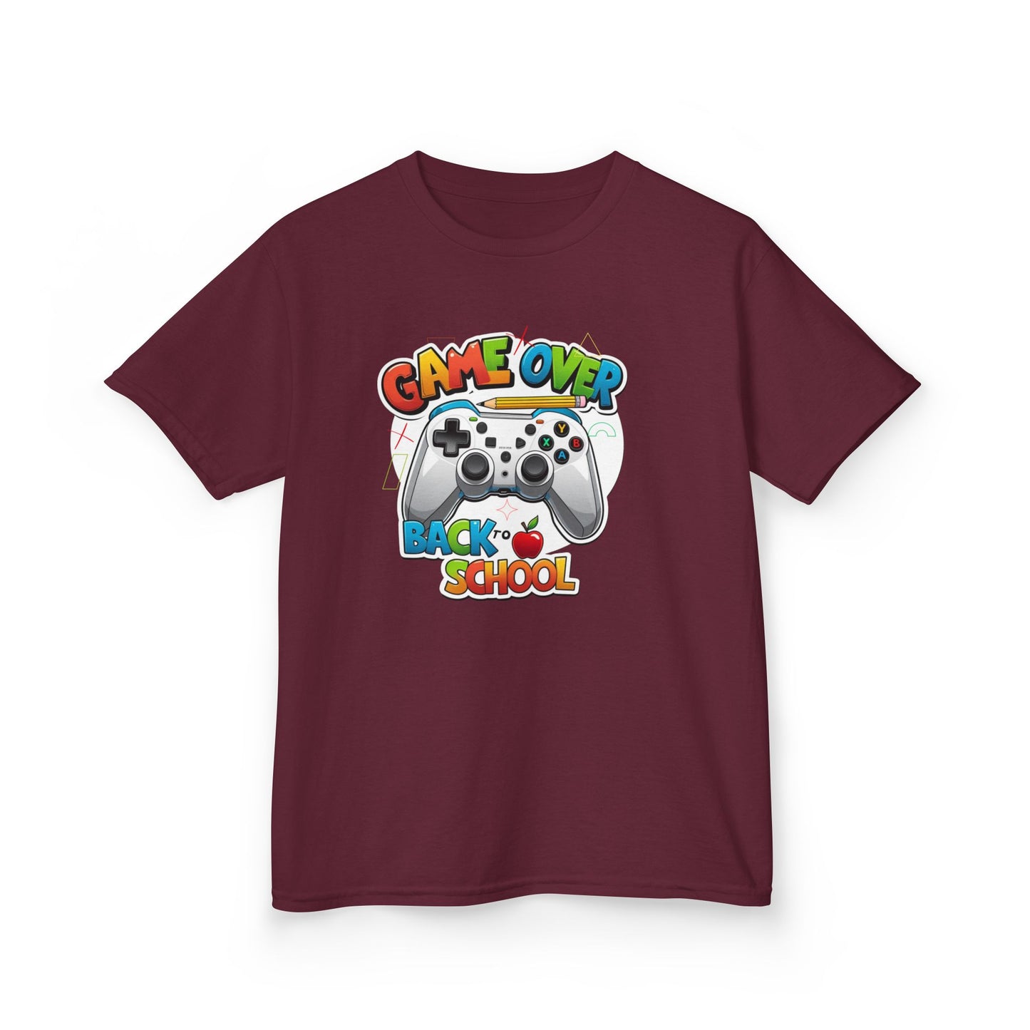 Back to School Gamer Tee, Kids Gaming Shirt, Fun Playful Top for Children, Video Game Lover Gift, Youth Cotton T-Shirt