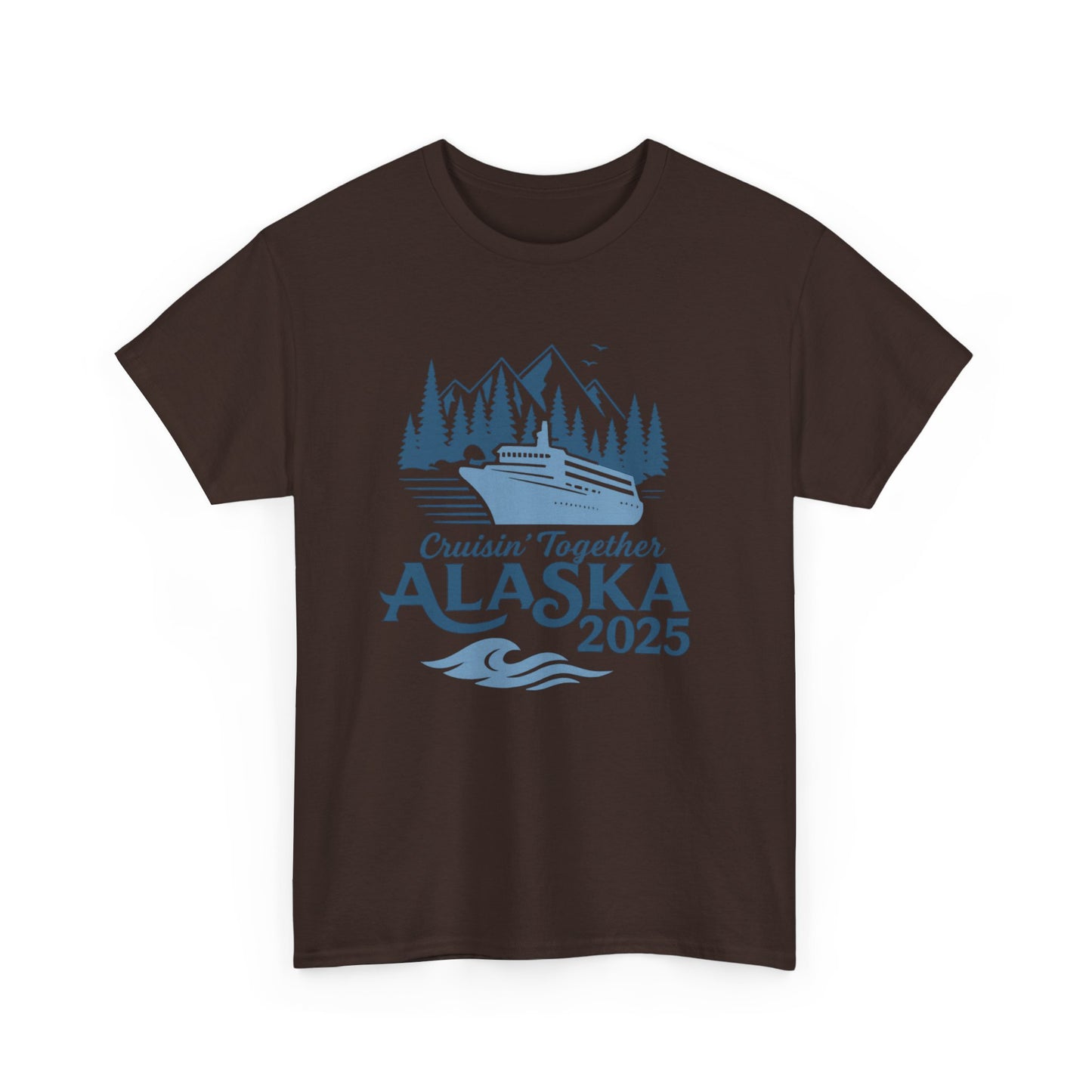 Alaska Adventure Tee, Unisex Travel Shirt, Souvenir Gift, Nature Lover Apparel, Vacation 2025, Cruisin' Together Design