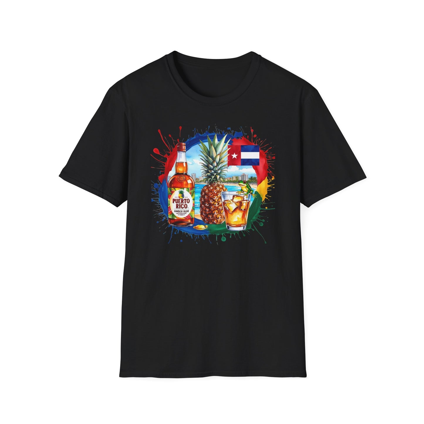 Tropical Beach Fun Unisex Softstyle T-Shirt