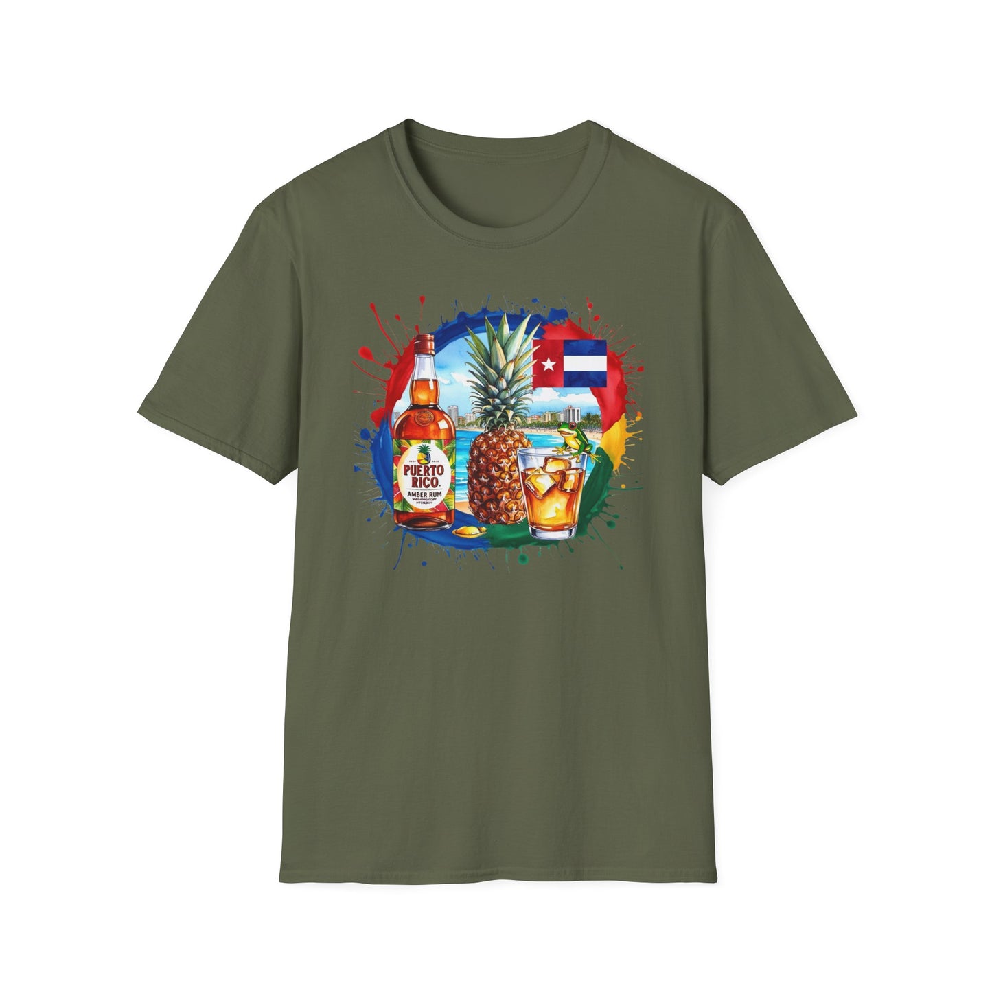 Tropical Beach Fun Unisex Softstyle T-Shirt