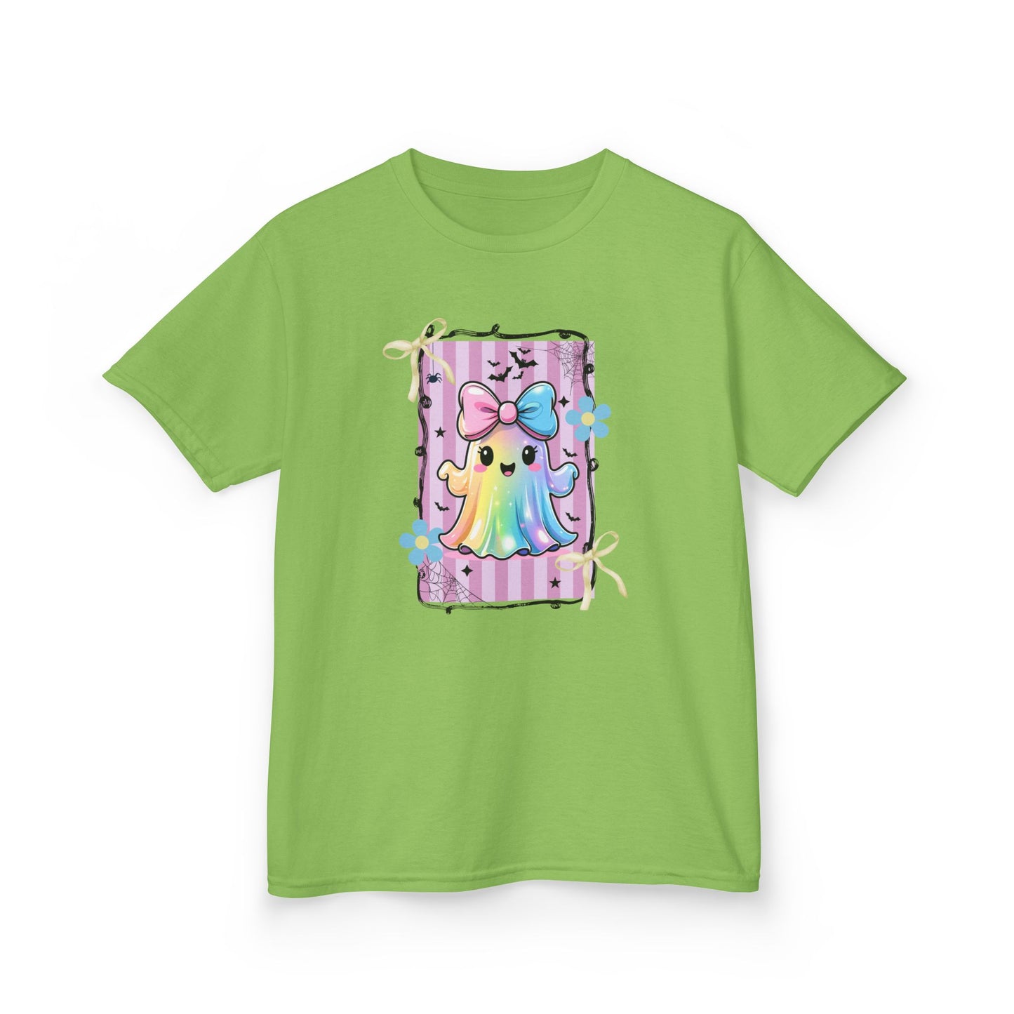 Adorable Rainbow Ghost Kids Tee, Cute T-Shirt, Fun Kids Clothing, Birthday Gift, Rainbow Tee, Kawaii Style