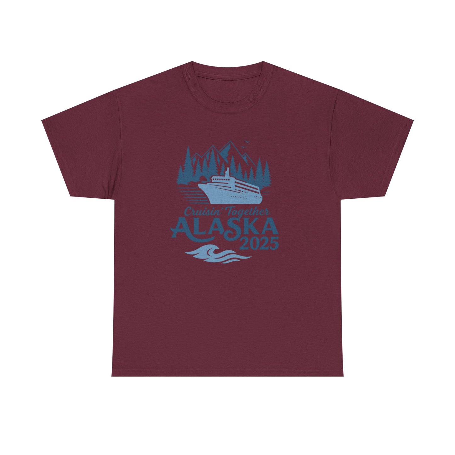 Alaska Adventure Tee, Unisex Travel Shirt, Souvenir Gift, Nature Lover Apparel, Vacation 2025, Cruisin' Together Design