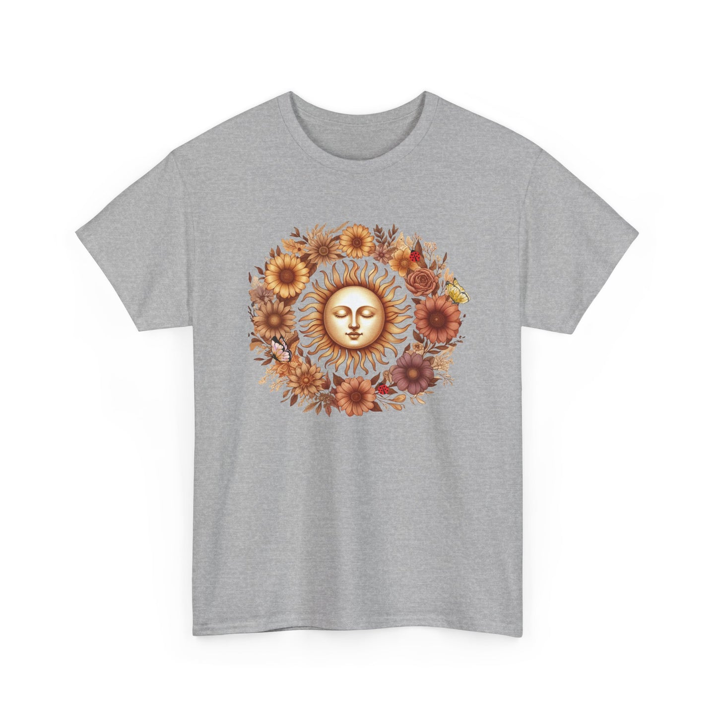 Sunflower Sun Graphic Tee | Vintage Floral Shirt, Casual Wear, Gift for Nature Lovers, Summer Fashion, Boho Style