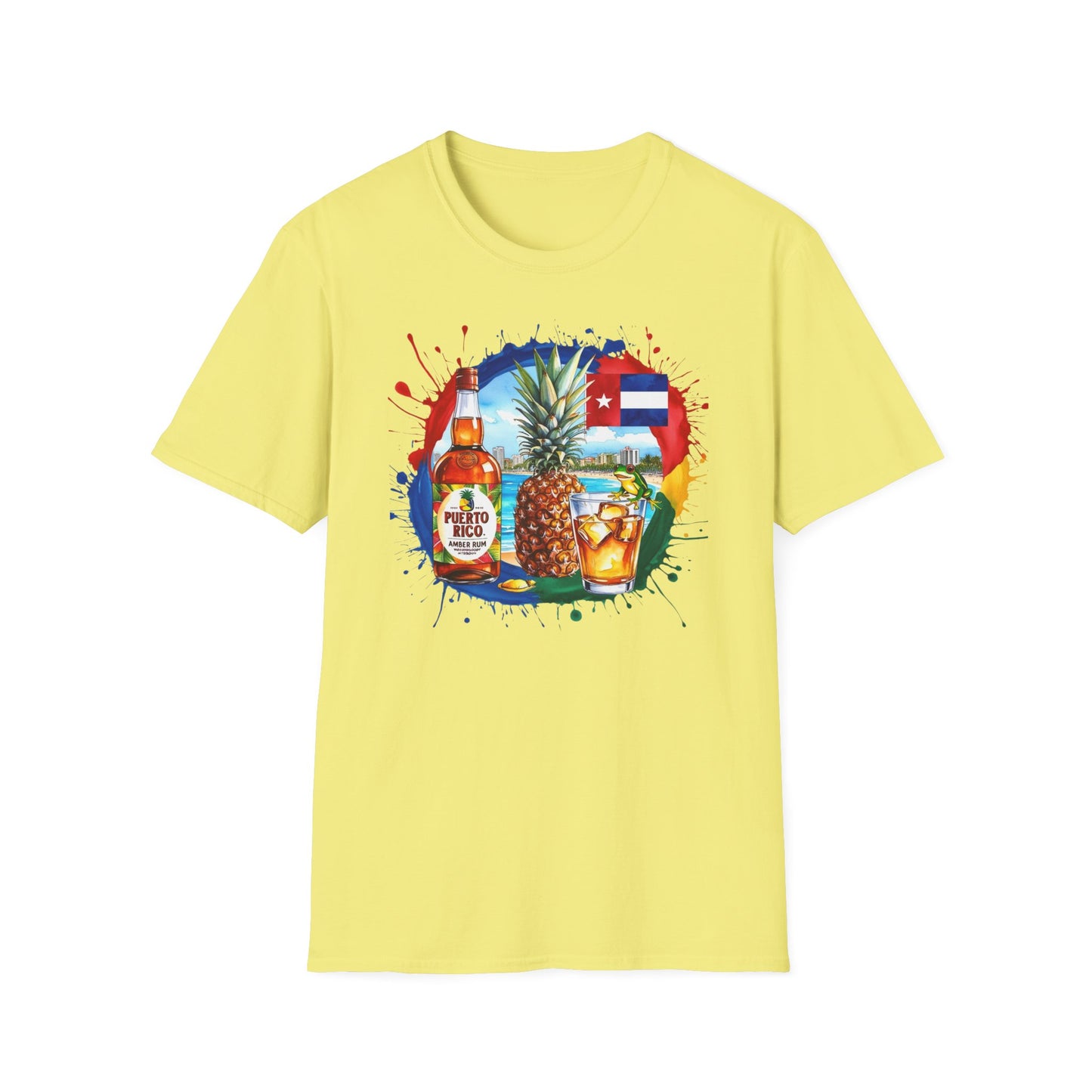 Tropical Beach Fun Unisex Softstyle T-Shirt