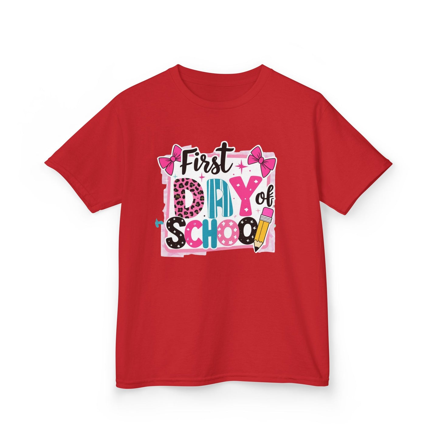 Kids First Day of School Tee, Back to School T-Shirt, Youth Cotton Shirt, Cute Kids Apparel, Personalized School Outfit