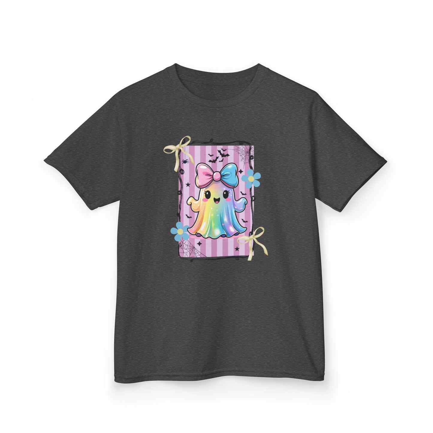 Adorable Rainbow Ghost Kids Tee, Cute T-Shirt, Fun Kids Clothing, Birthday Gift, Rainbow Tee, Kawaii Style