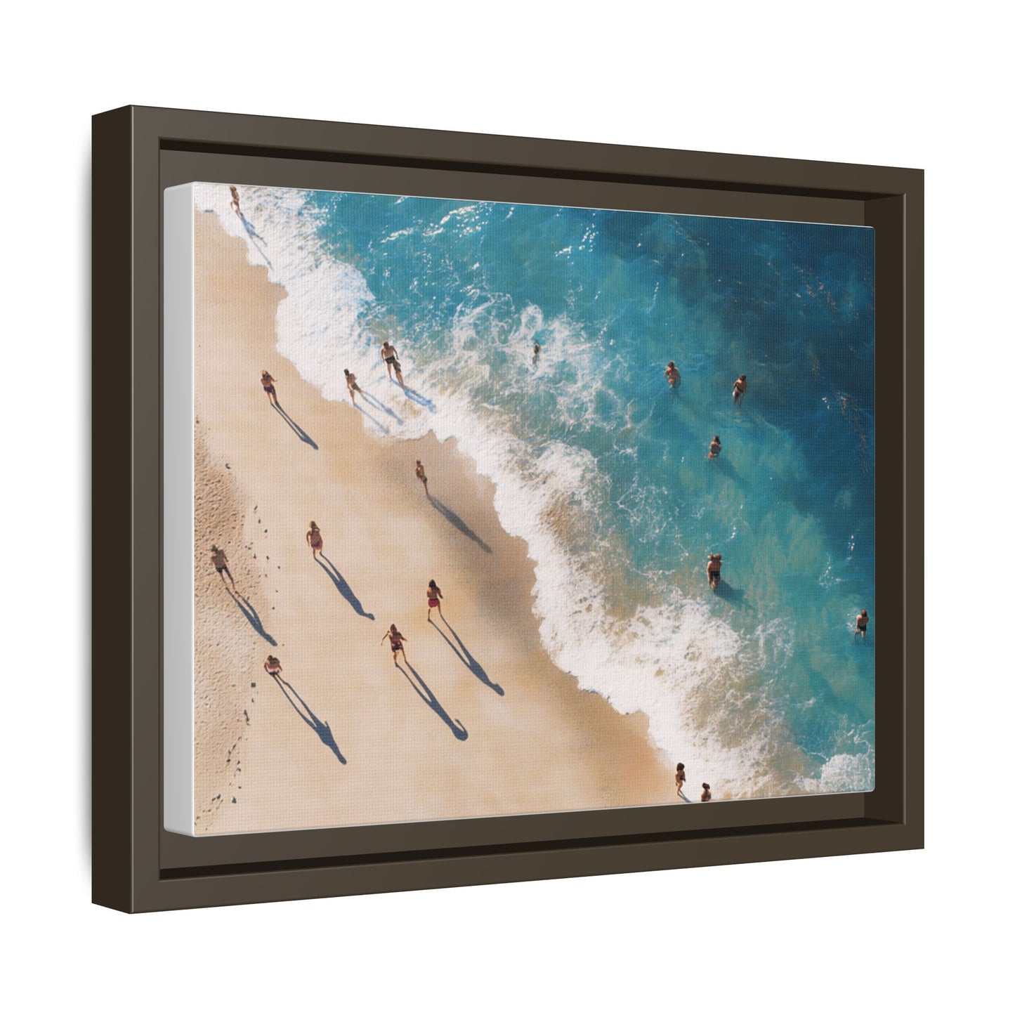 Framed Beach Canvas Print | Coastal Decor, Wall Art, Ocean Photography, Gift for Beach Lovers, Living Room Decor