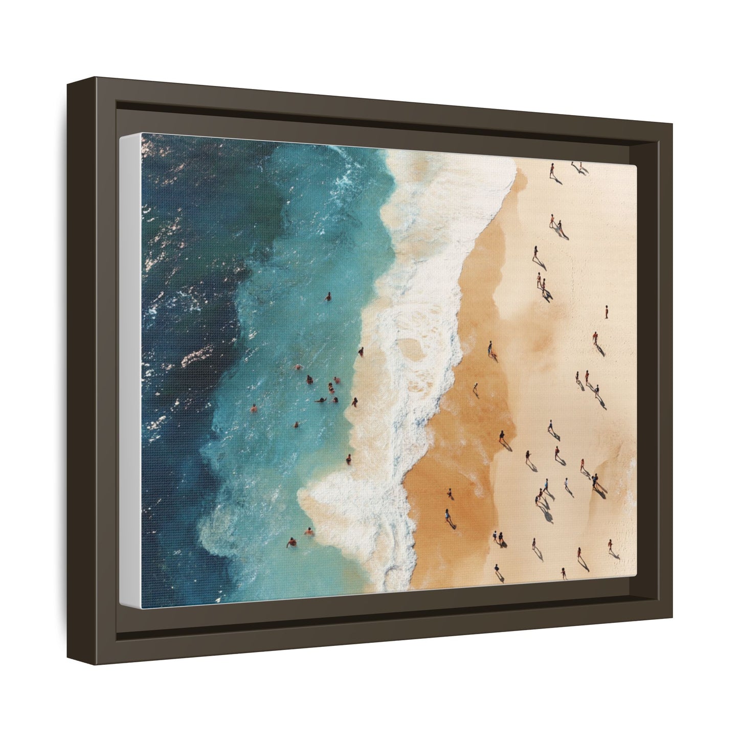 Coastal Serenity Framed Canvas Art, Wall Decor for Beach Lovers, Ocean Photography, Home Decor, Gift for Nature Enthusiasts