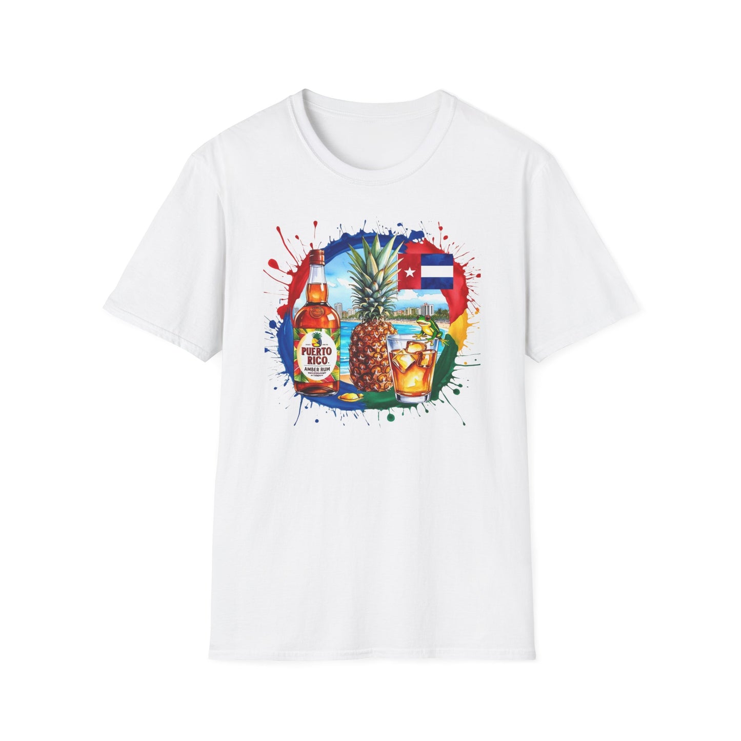 Tropical Beach Fun Unisex Softstyle T-Shirt