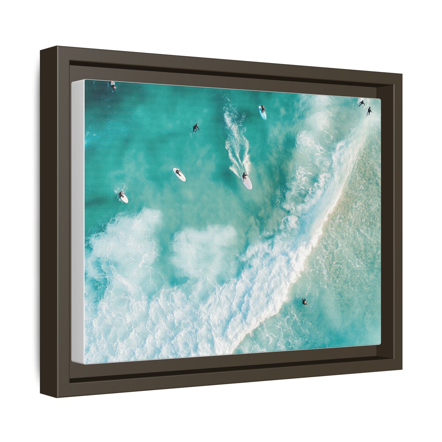 Ocean Wave Art Print, Multi-color Framed Canvas, Home Decor, Beach House Wall Art, Surfer Gift, Ocean Photography