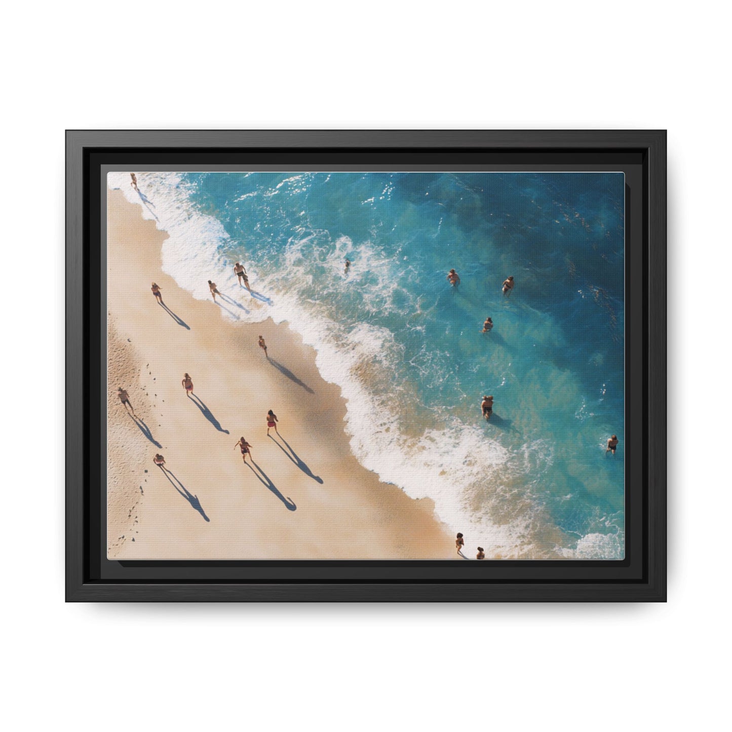 Framed Beach Canvas Print | Coastal Decor, Wall Art, Ocean Photography, Gift for Beach Lovers, Living Room Decor