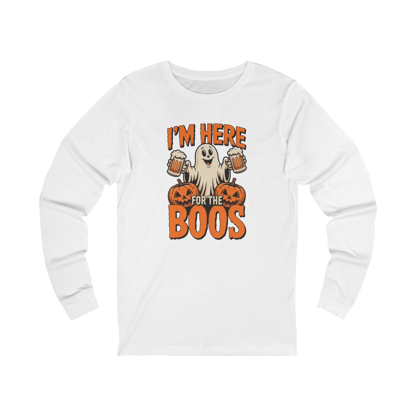 Halloween Unisex Long Sleeve Tee - I'm Here for the Boos