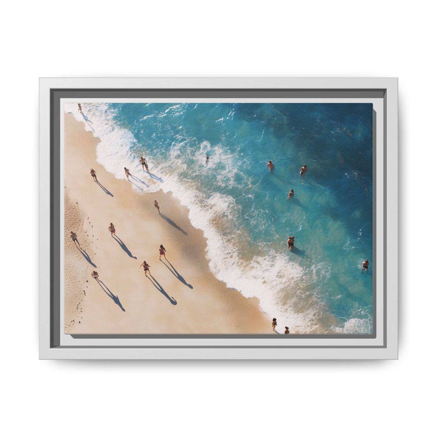 Framed Beach Canvas Print | Coastal Decor, Wall Art, Ocean Photography, Gift for Beach Lovers, Living Room Decor