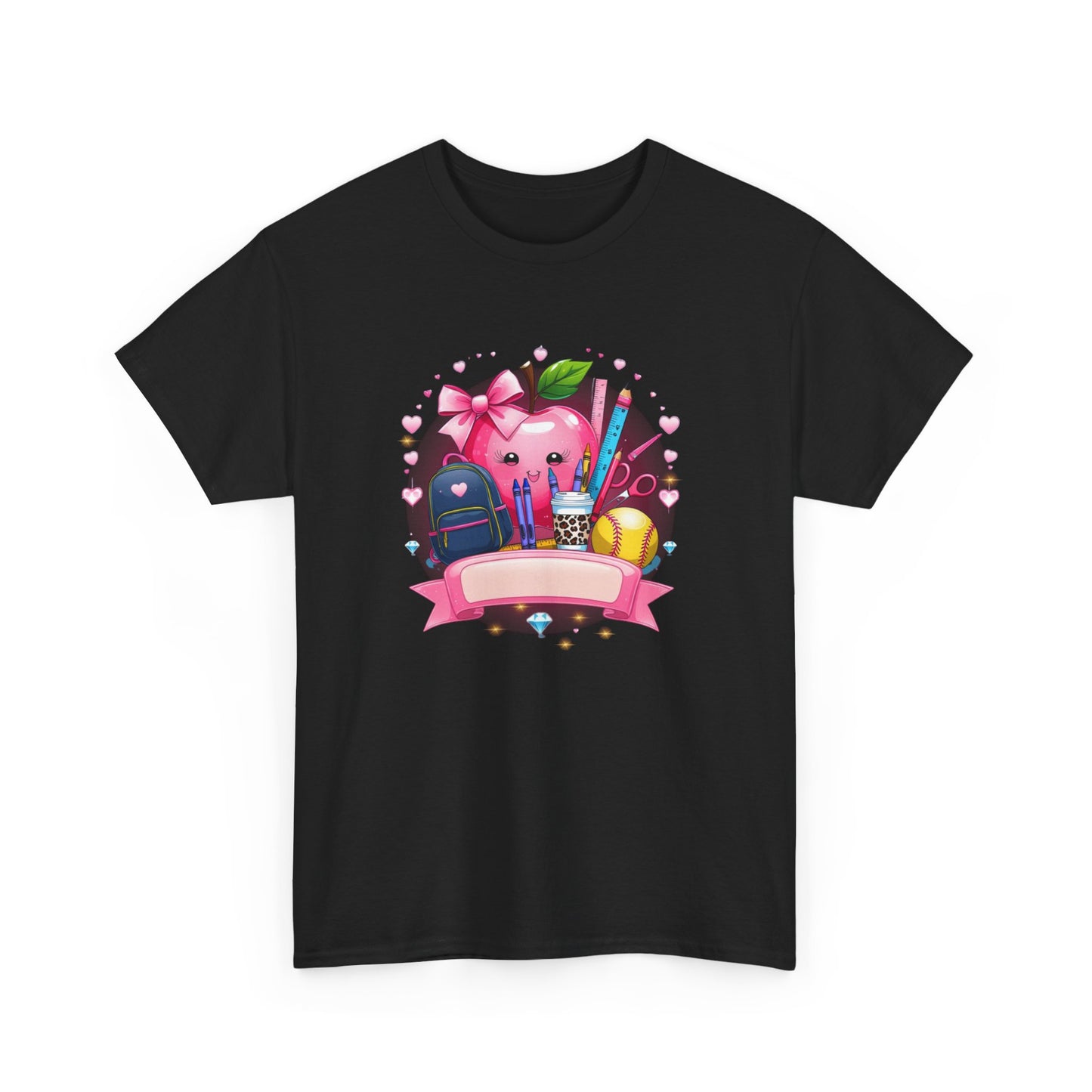 Cute School Supplies Tee, Back to School Shirt, Teacher Gift, Kids Apparel, Unisex Cotton T-Shirt