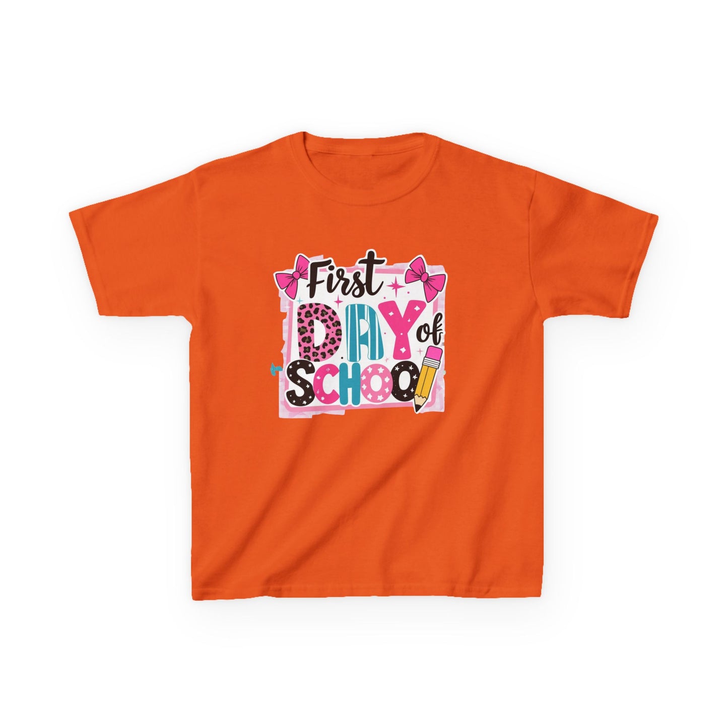 Kids First Day of School Tee, Back to School T-Shirt, Youth Cotton Shirt, Cute Kids Apparel, Personalized School Outfit
