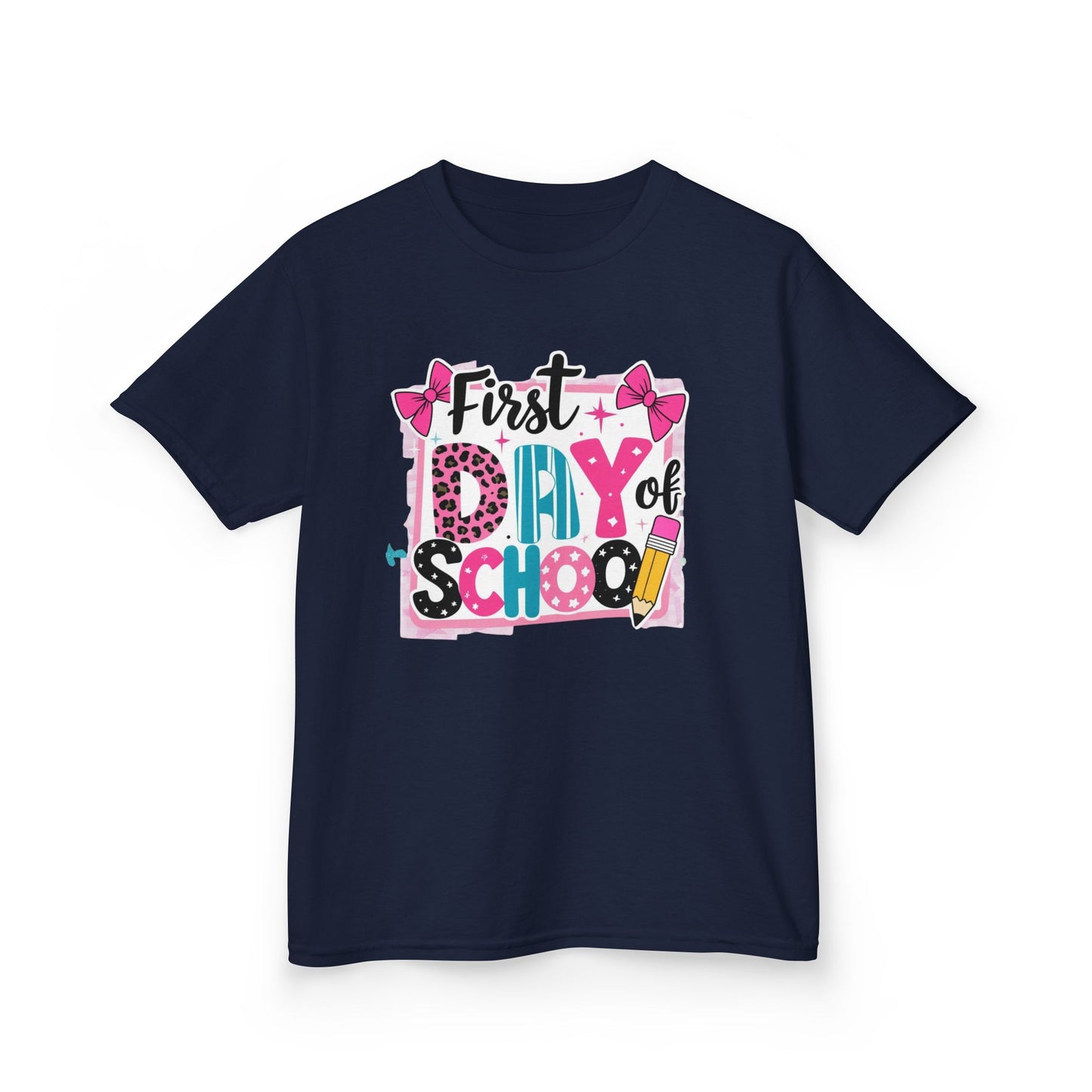 Kids First Day of School Tee, Back to School T-Shirt, Youth Cotton Shirt, Cute Kids Apparel, Personalized School Outfit