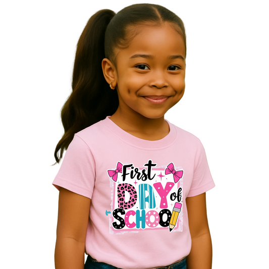 Kids First Day of School Tee, Back to School T-Shirt, Youth Cotton Shirt, Cute Kids Apparel, Personalized School Outfit