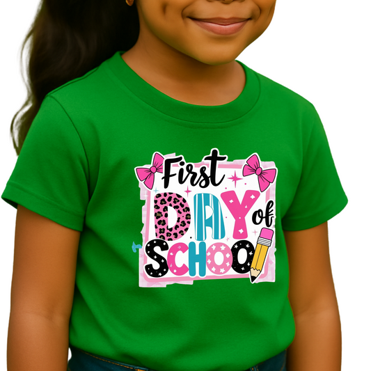 Kids First Day of School Tee, Back to School T-Shirt, Youth Cotton Shirt, Cute Kids Apparel, Personalized School Outfit