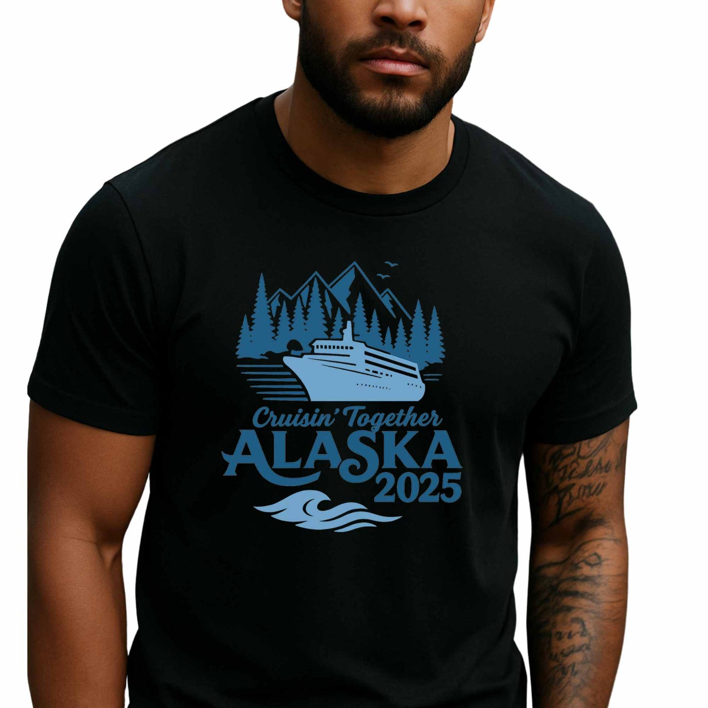 Alaska Adventure Tee, Unisex Travel Shirt, Souvenir Gift, Nature Lover Apparel, Vacation 2025, Cruisin' Together Design