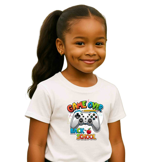 Back to School Gamer Tee, Kids Gaming Shirt, Fun Playful Top for Children, Video Game Lover Gift, Youth Cotton T-Shirt