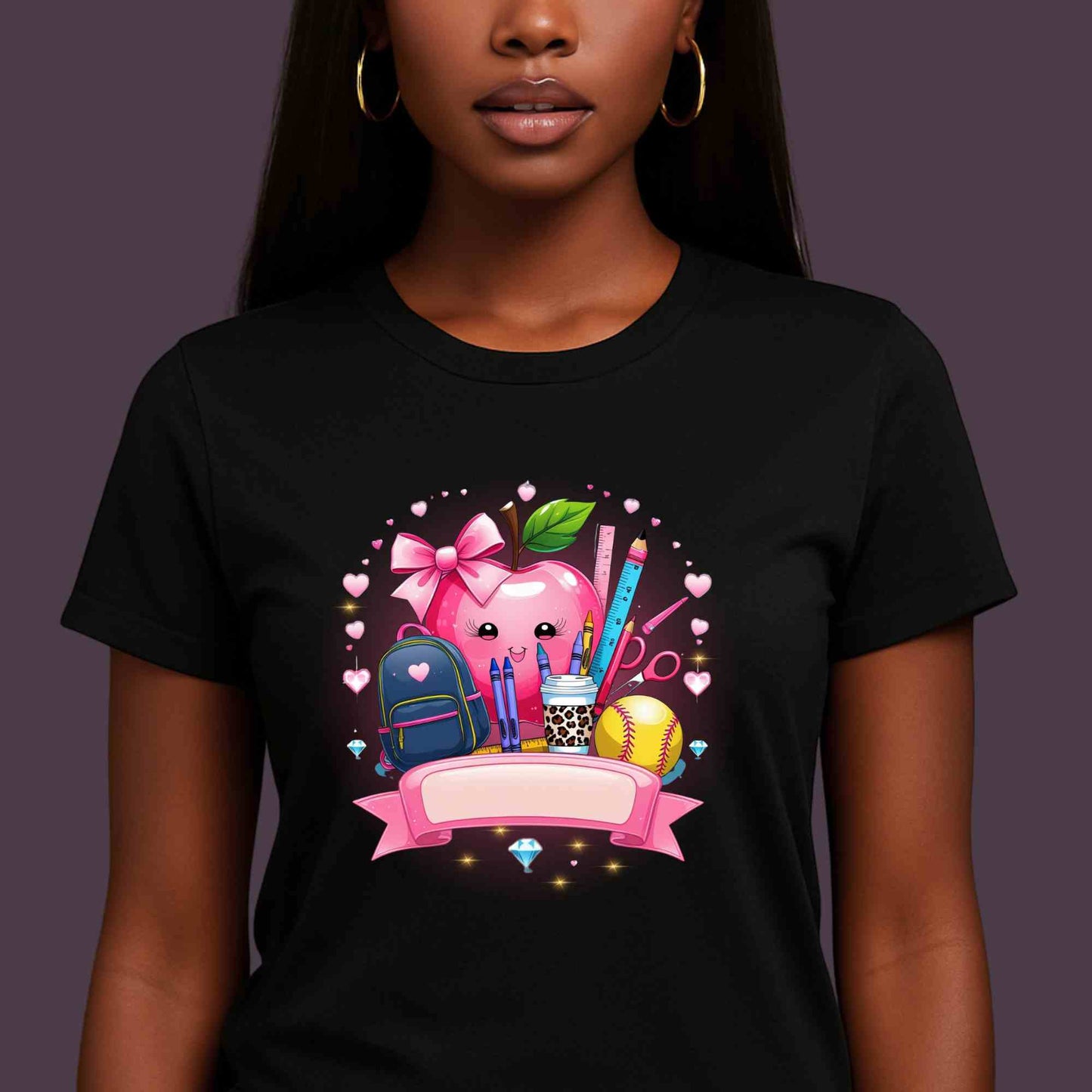 Cute School Supplies Tee, Back to School Shirt, Teacher Gift, Kids Apparel, Unisex Cotton T-Shirt