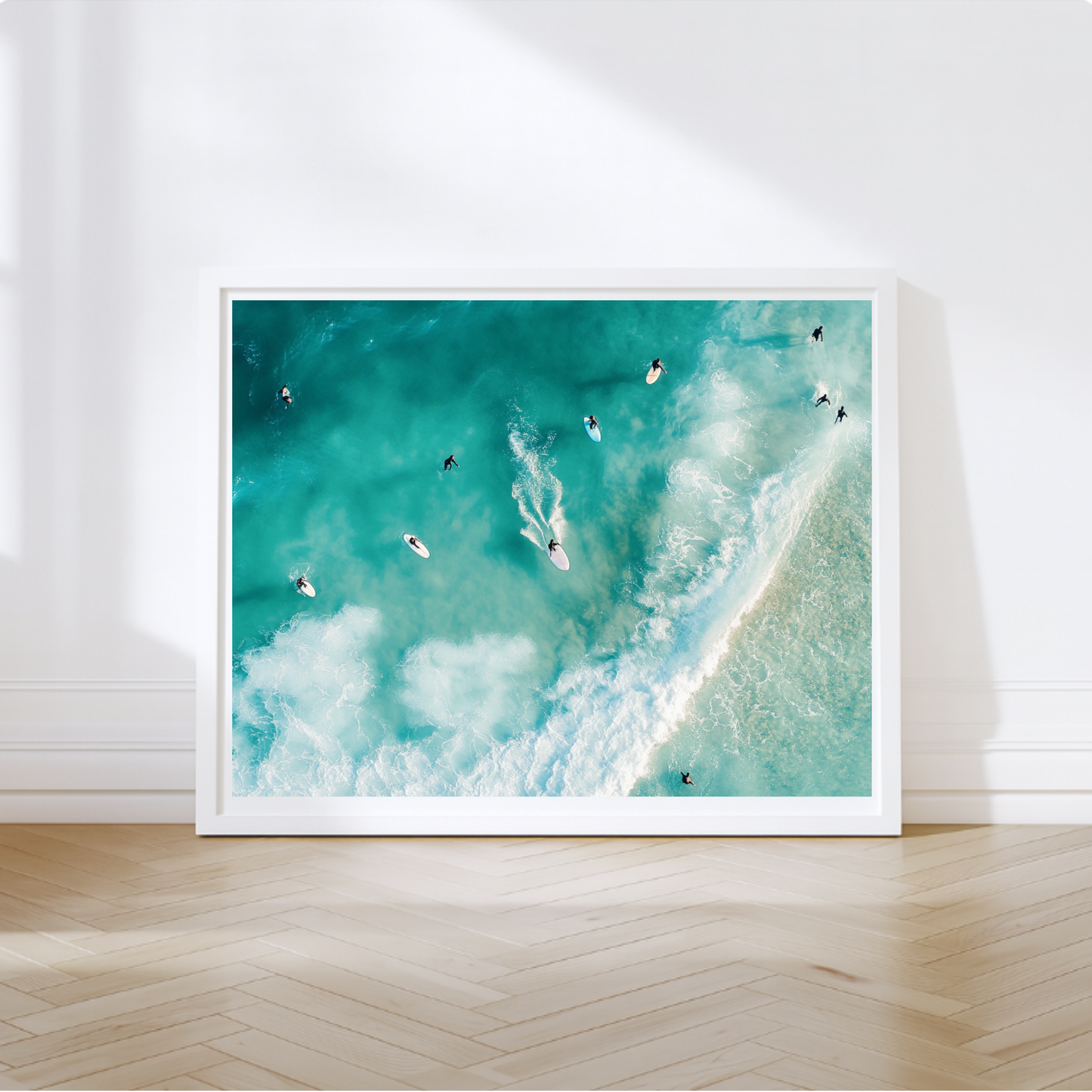 Ocean Wave Art Print, Multi-color Framed Canvas, Home Decor, Beach House Wall Art, Surfer Gift, Ocean Photography