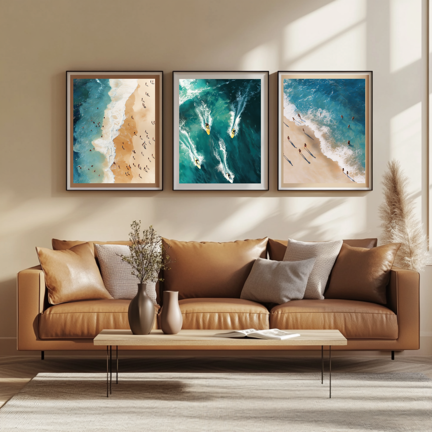 Coastal Serenity Framed Canvas Art, Wall Decor for Beach Lovers, Ocean Photography, Home Decor, Gift for Nature Enthusiasts