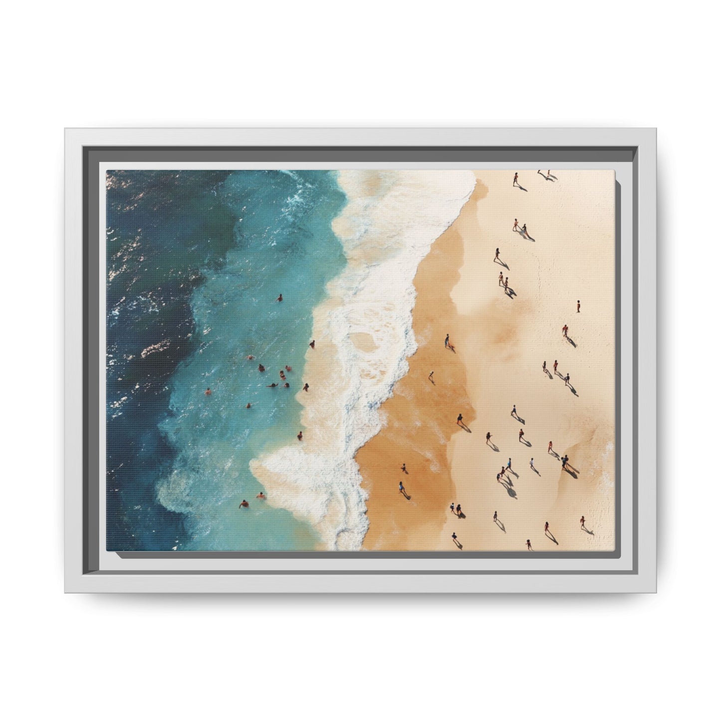 Coastal Serenity Framed Canvas Art, Wall Decor for Beach Lovers, Ocean Photography, Home Decor, Gift for Nature Enthusiasts
