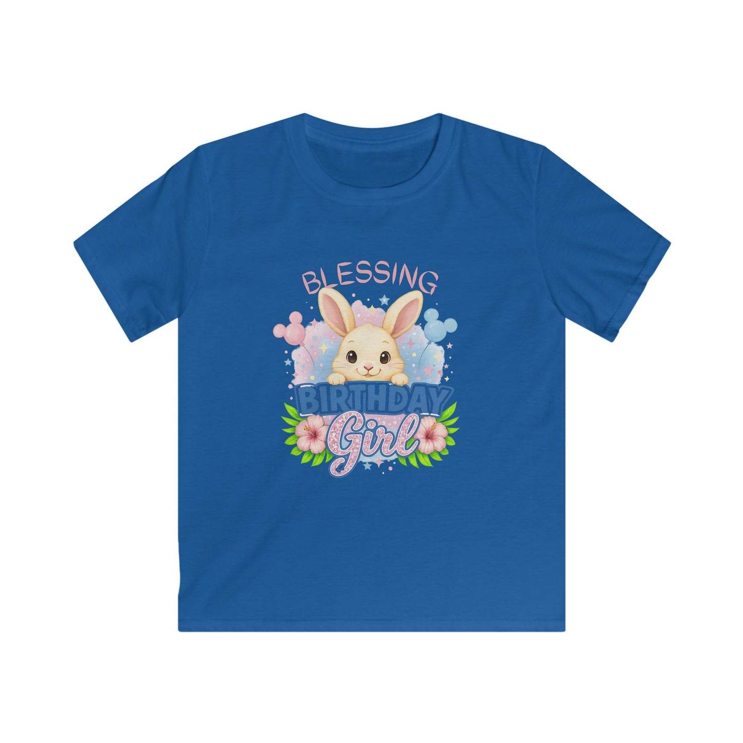 Kids Birthday Tee, Birthday Girl Shirt, Rabbit Graphic Tee, Gift for Kids, Easter Celebration Outfit
