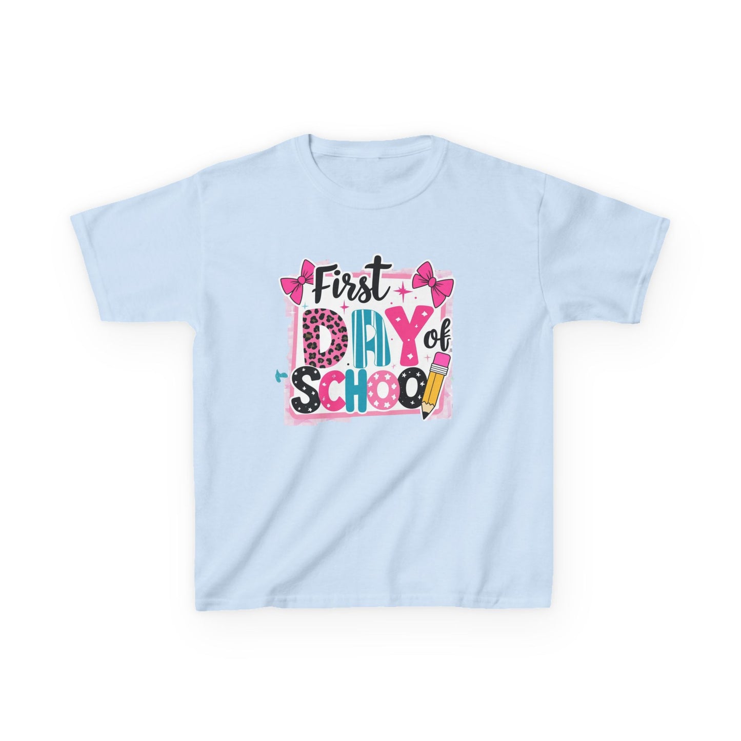 Kids First Day of School Tee, Back to School T-Shirt, Youth Cotton Shirt, Cute Kids Apparel, Personalized School Outfit