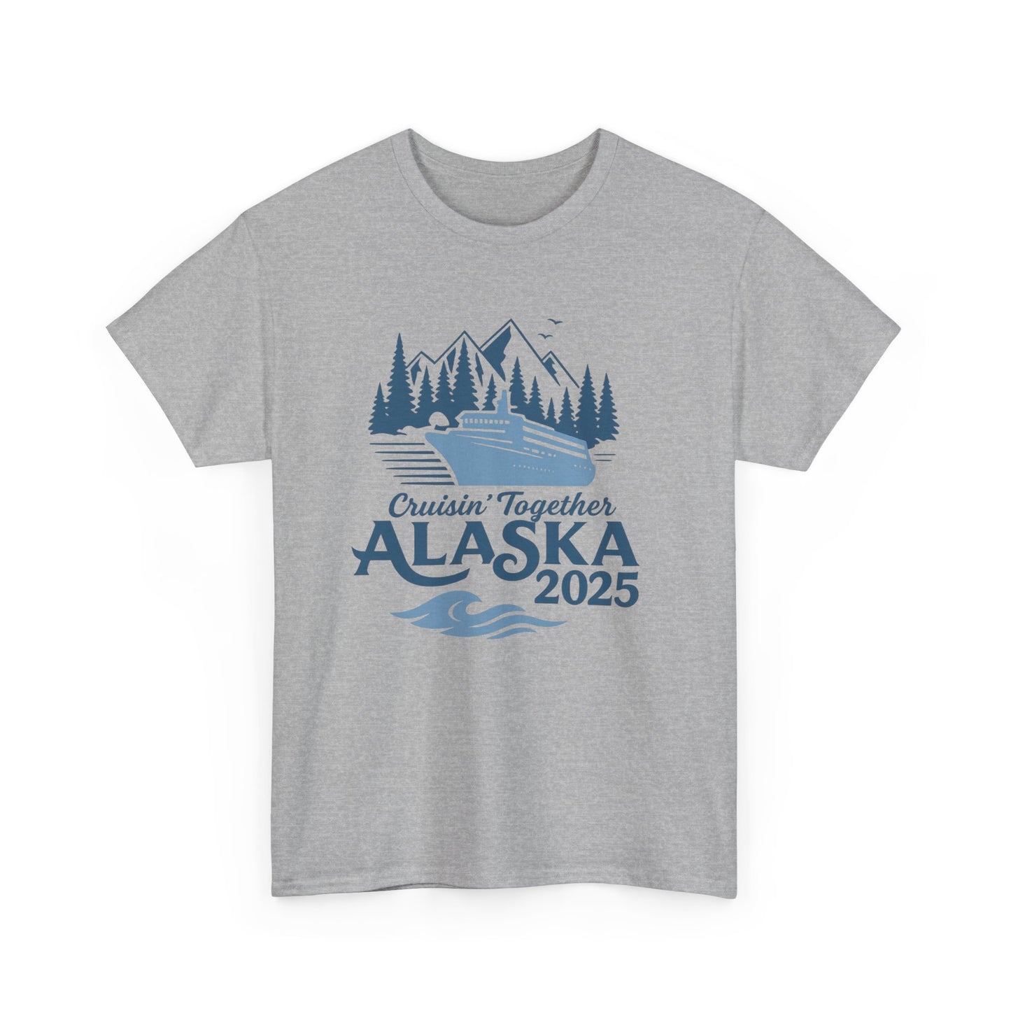 Alaska Adventure Tee, Unisex Travel Shirt, Souvenir Gift, Nature Lover Apparel, Vacation 2025, Cruisin' Together Design