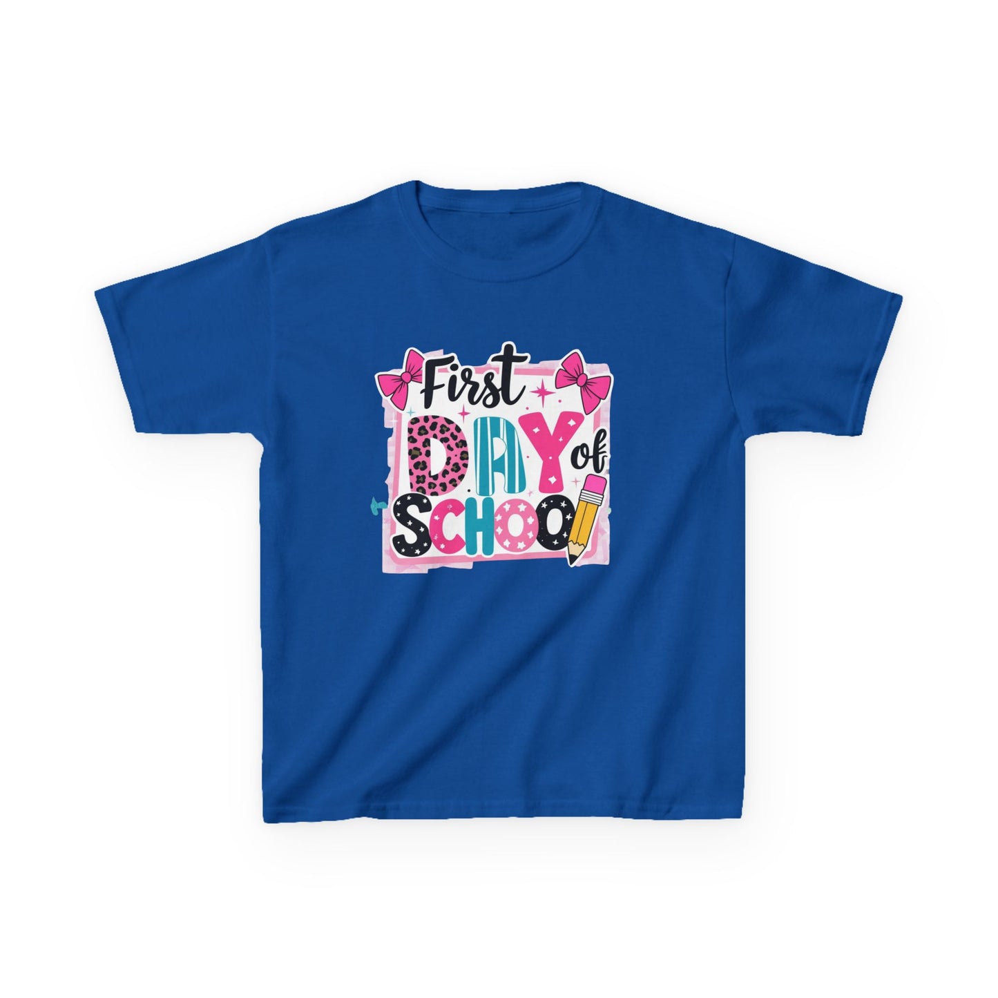 Kids First Day of School Tee, Back to School T-Shirt, Youth Cotton Shirt, Cute Kids Apparel, Personalized School Outfit