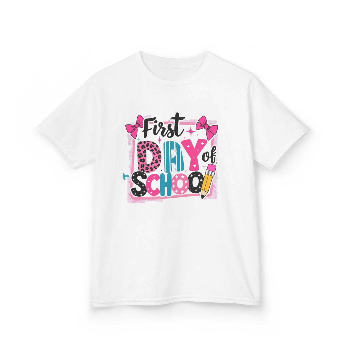 Kids First Day of School Tee, Back to School T-Shirt, Youth Cotton Shirt, Cute Kids Apparel, Personalized School Outfit