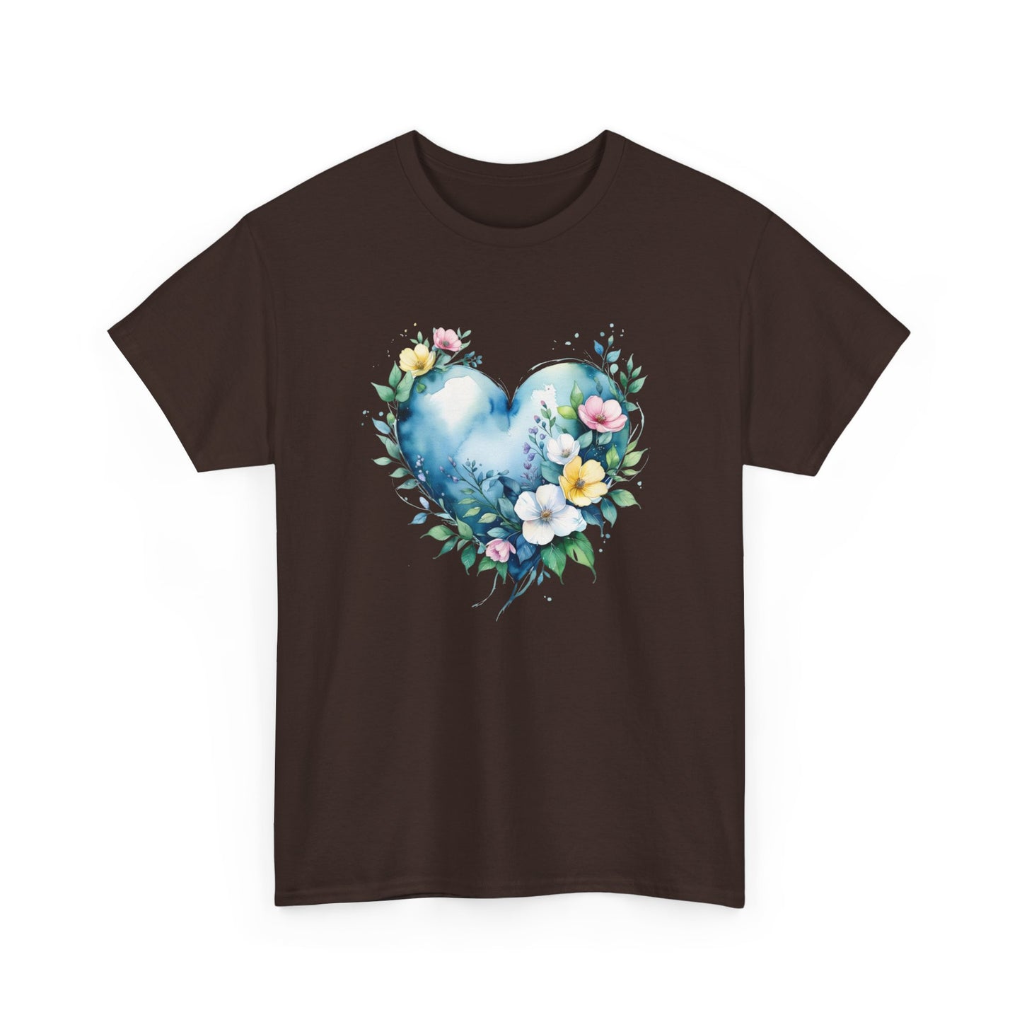 Floral Heart Unisex Tee | Botanical Graphic Tee, Gift for Her, Spring Fashion, Love Shirt, Casual Wear