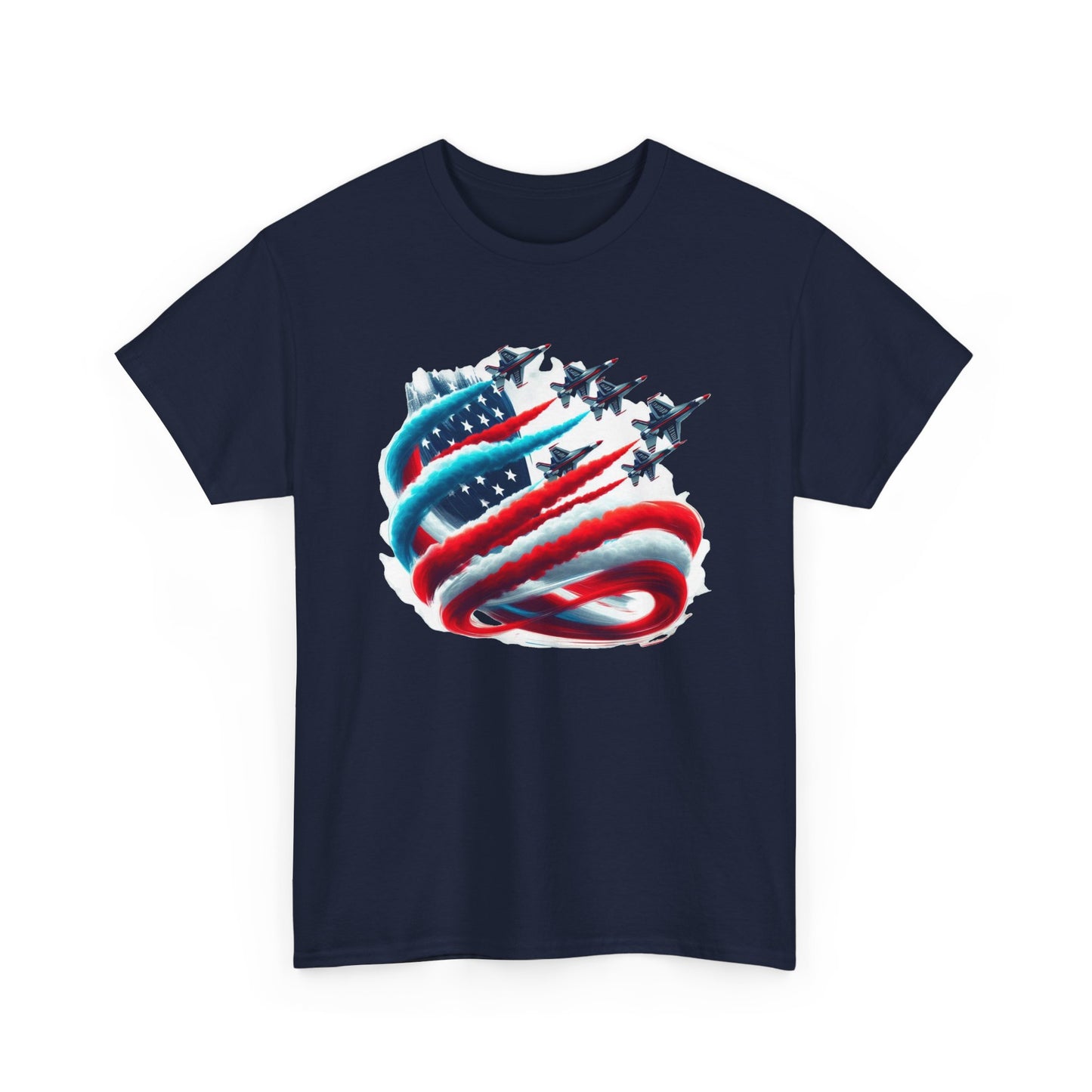 Patriotic Unisex Heavy Cotton Tee - Star-Spangled Americana T-Shirt, Fourth of July, Independence Day, Summer Barbecue