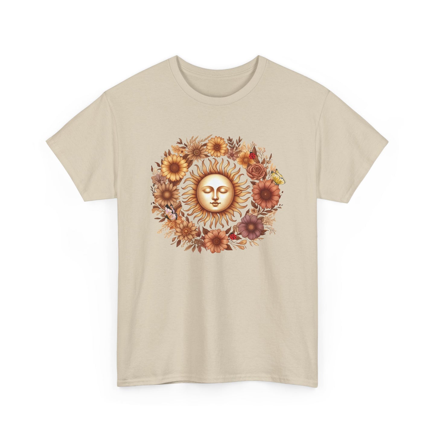 Sunflower Sun Graphic Tee | Vintage Floral Shirt, Casual Wear, Gift for Nature Lovers, Summer Fashion, Boho Style