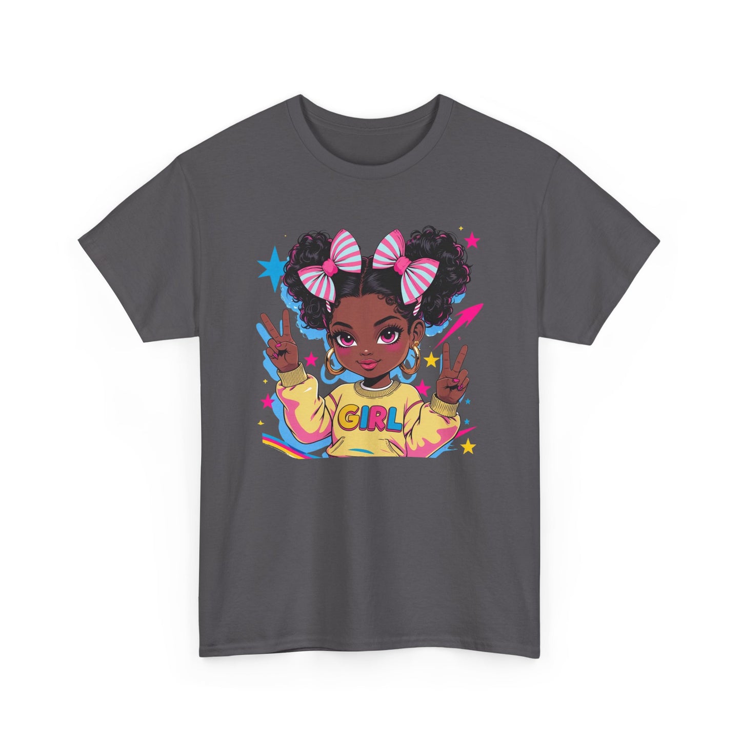 Empowerment Graphic Tee: Cute Girl Design | Unisex Fashion | Youth Empowerment | Gift for Her | Casual Wear | Non-Binary Fashion | [...]