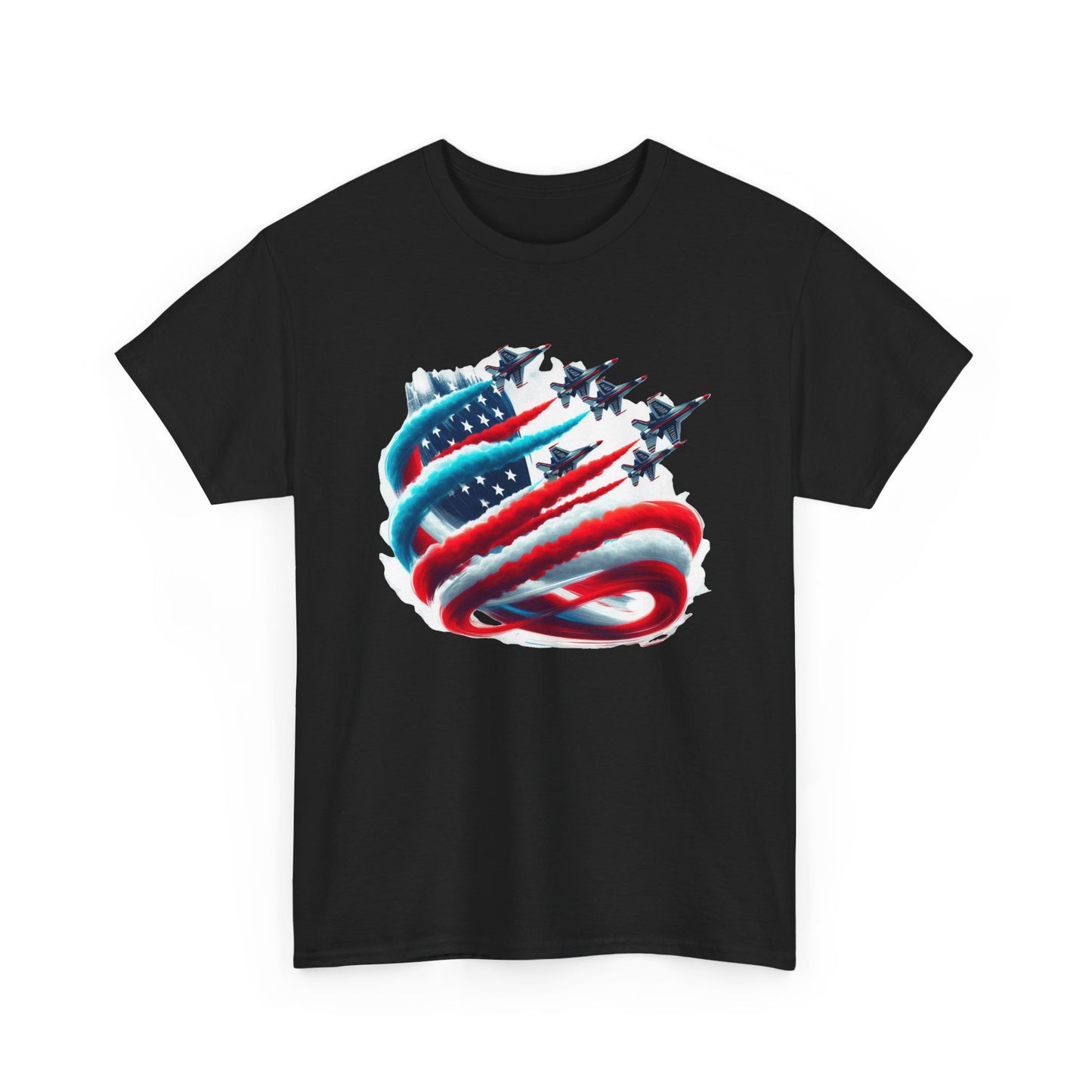 Patriotic Unisex Heavy Cotton Tee - Star-Spangled Americana T-Shirt, Fourth of July, Independence Day, Summer Barbecue