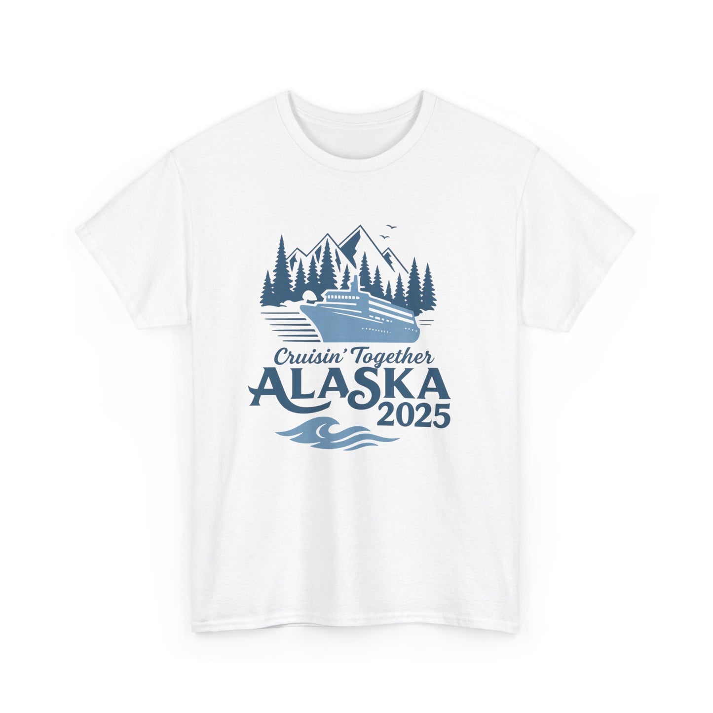 Alaska Adventure Tee, Unisex Travel Shirt, Souvenir Gift, Nature Lover Apparel, Vacation 2025, Cruisin' Together Design